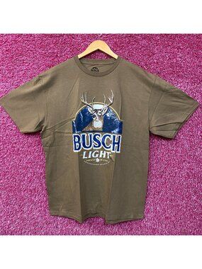 Busch Light Beer Vintage-Style Deer Hunting Logo T-Shirt XL